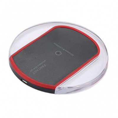 mini phone   Universal Crystal Qi Wireless Charger With LED Light Mobile Phone Wireless Charging mobile phones apple