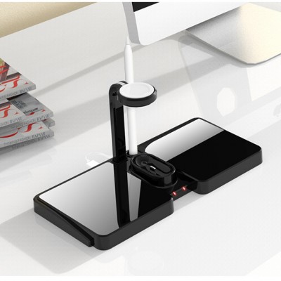 Multifunctional mobile phone wireless charger, magnetic mobile power supply compatible with multi-device fast wireless charging